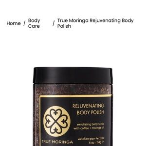 TRUE MORINGA Exfoliating Body Scrub - Black and Gold